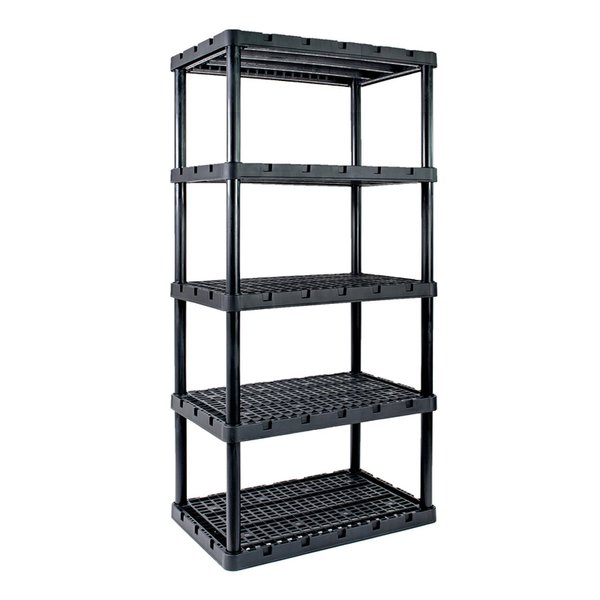 Gracious Living SHELVING UNIT 72"" BLK 91084-1C